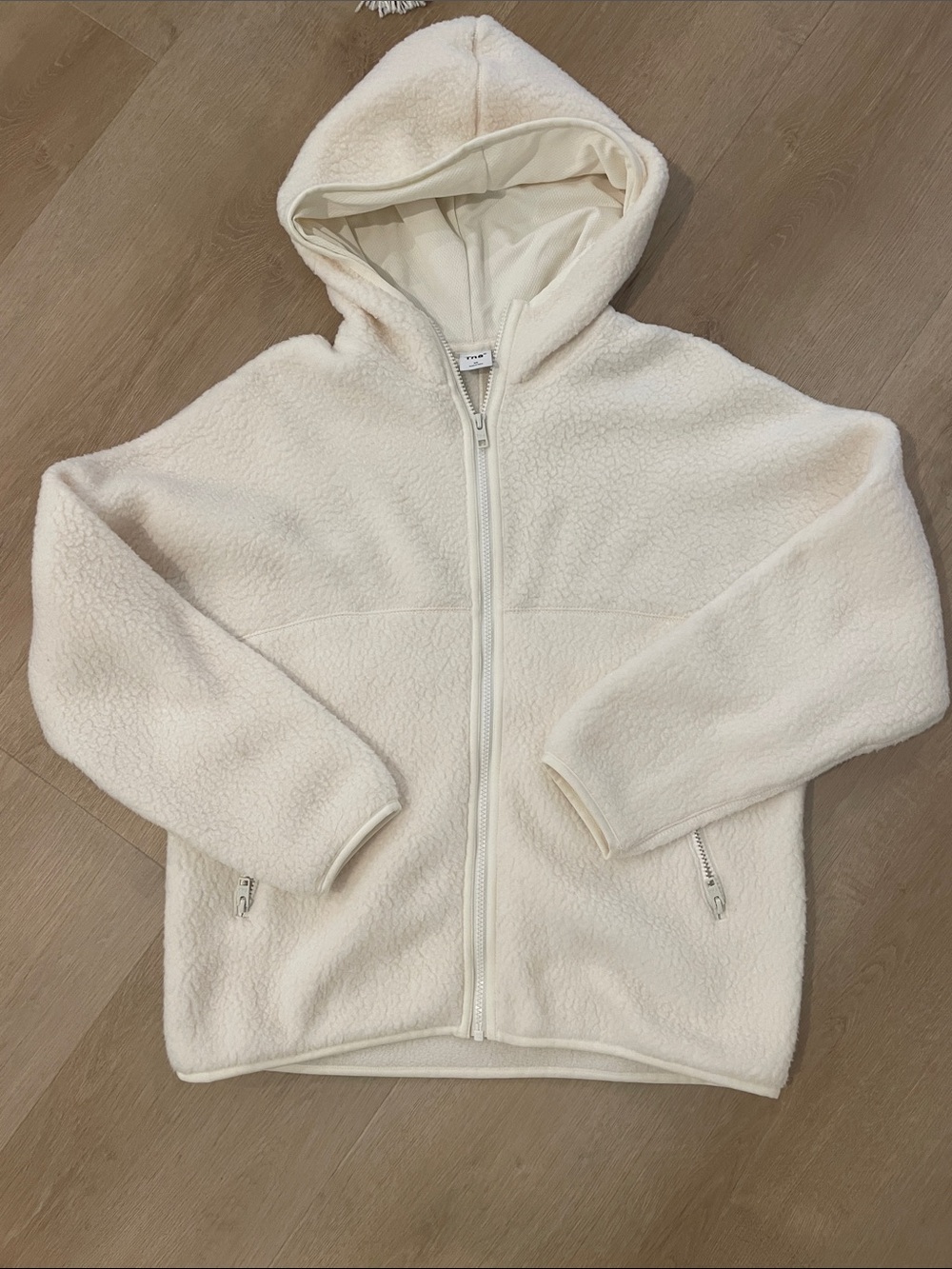 TNA Cream Sherpa Zip-Up Hoodie